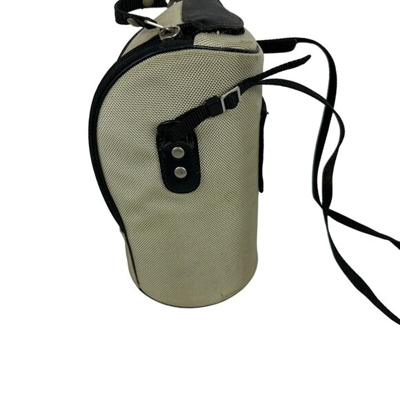 Canon Camera Lens Case LZ1324 Light Beige & Black Nylon with Shoulder Strap - Picture 3 of 4